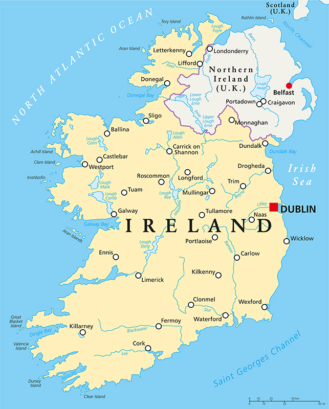 Map of Ireland