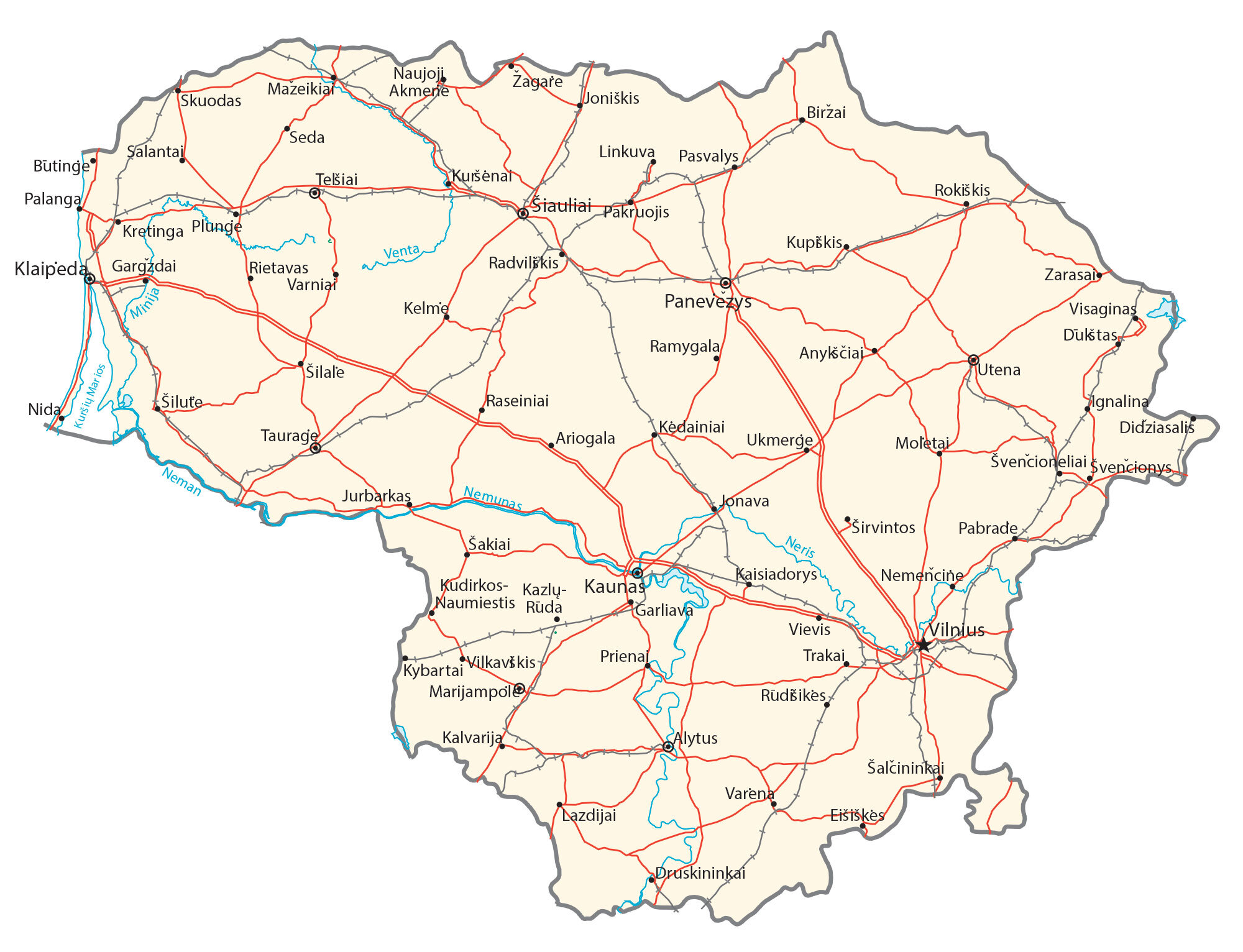 Lithuania-Map