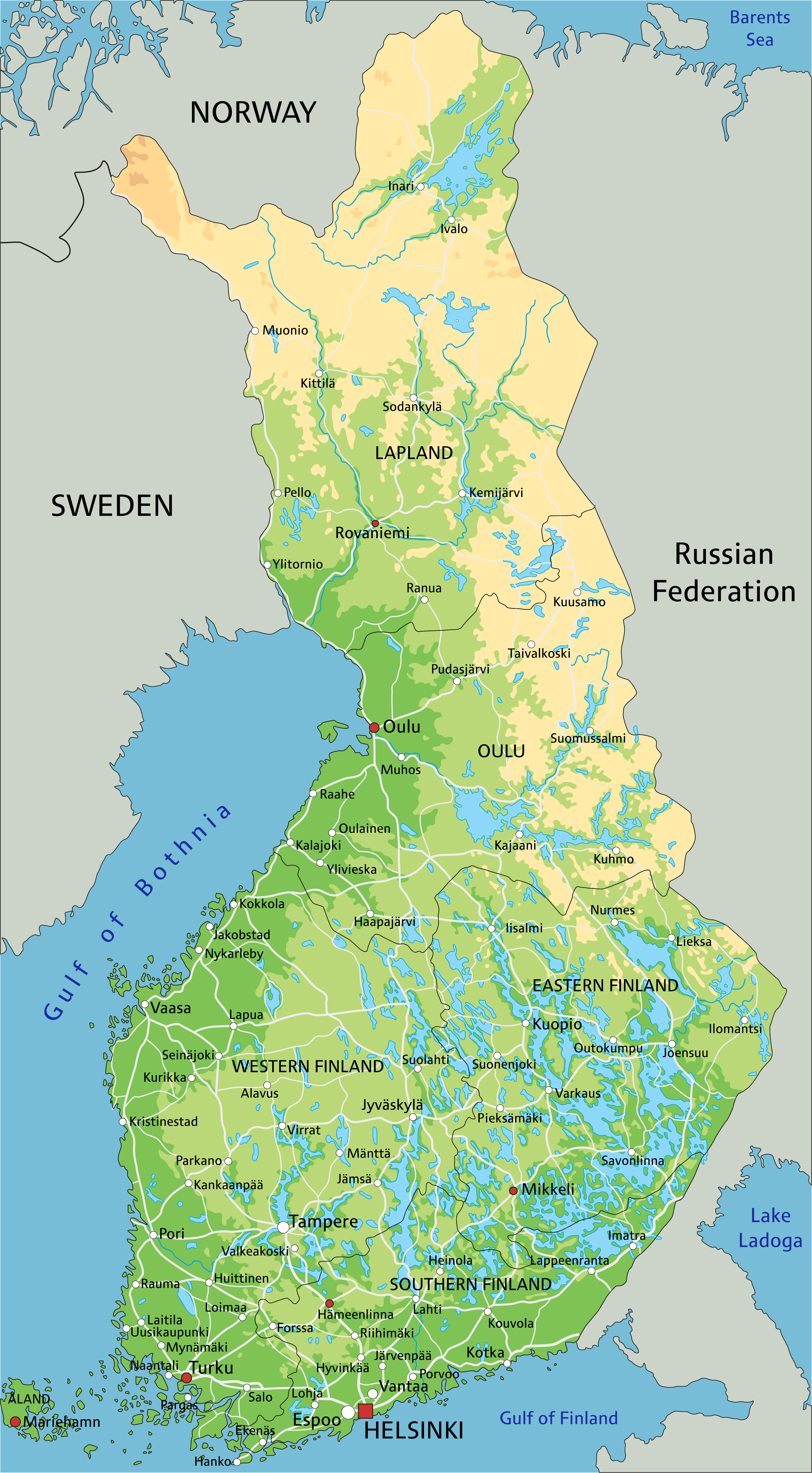 Map of Finland
