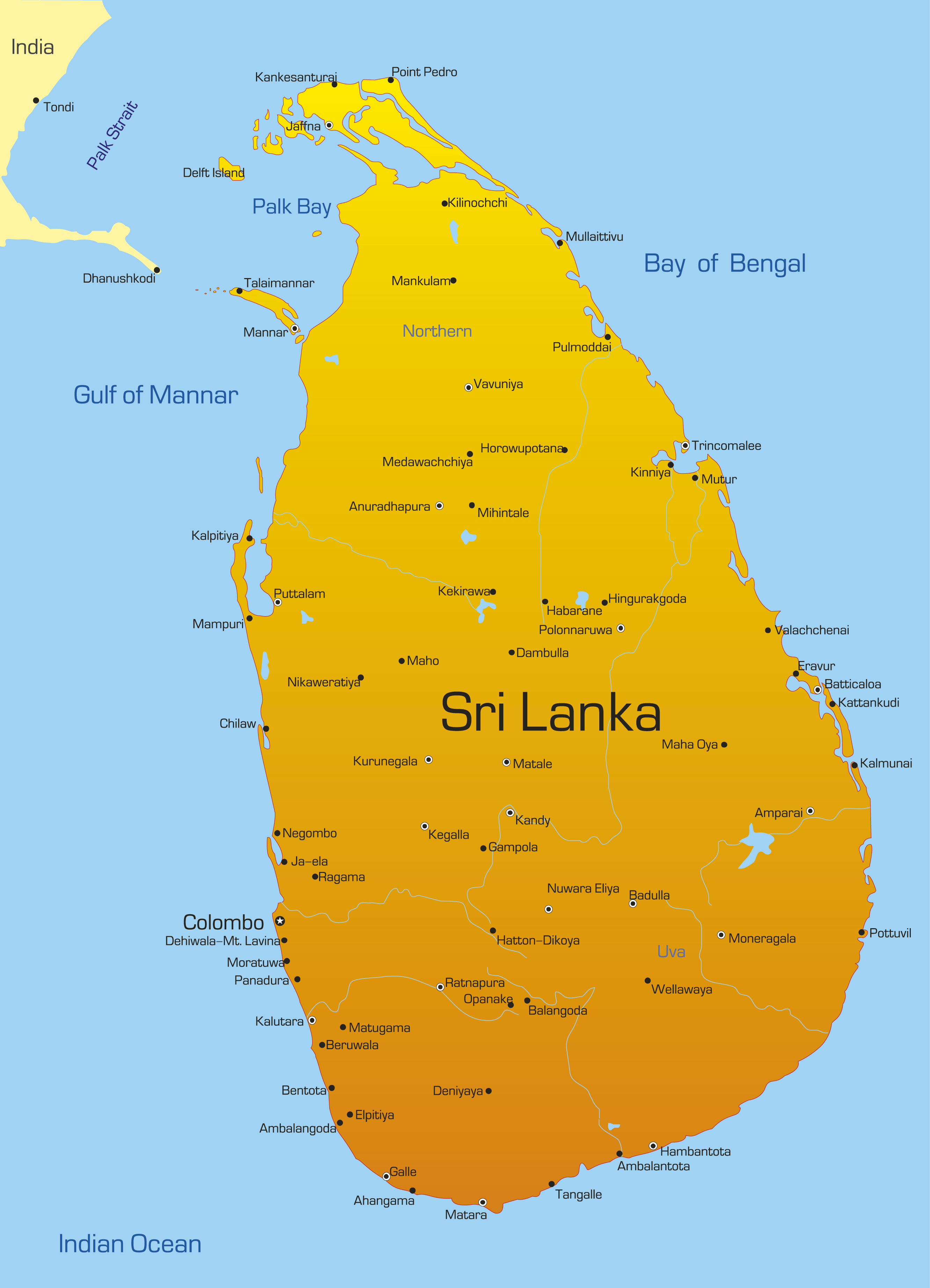 Map of Sri lanka